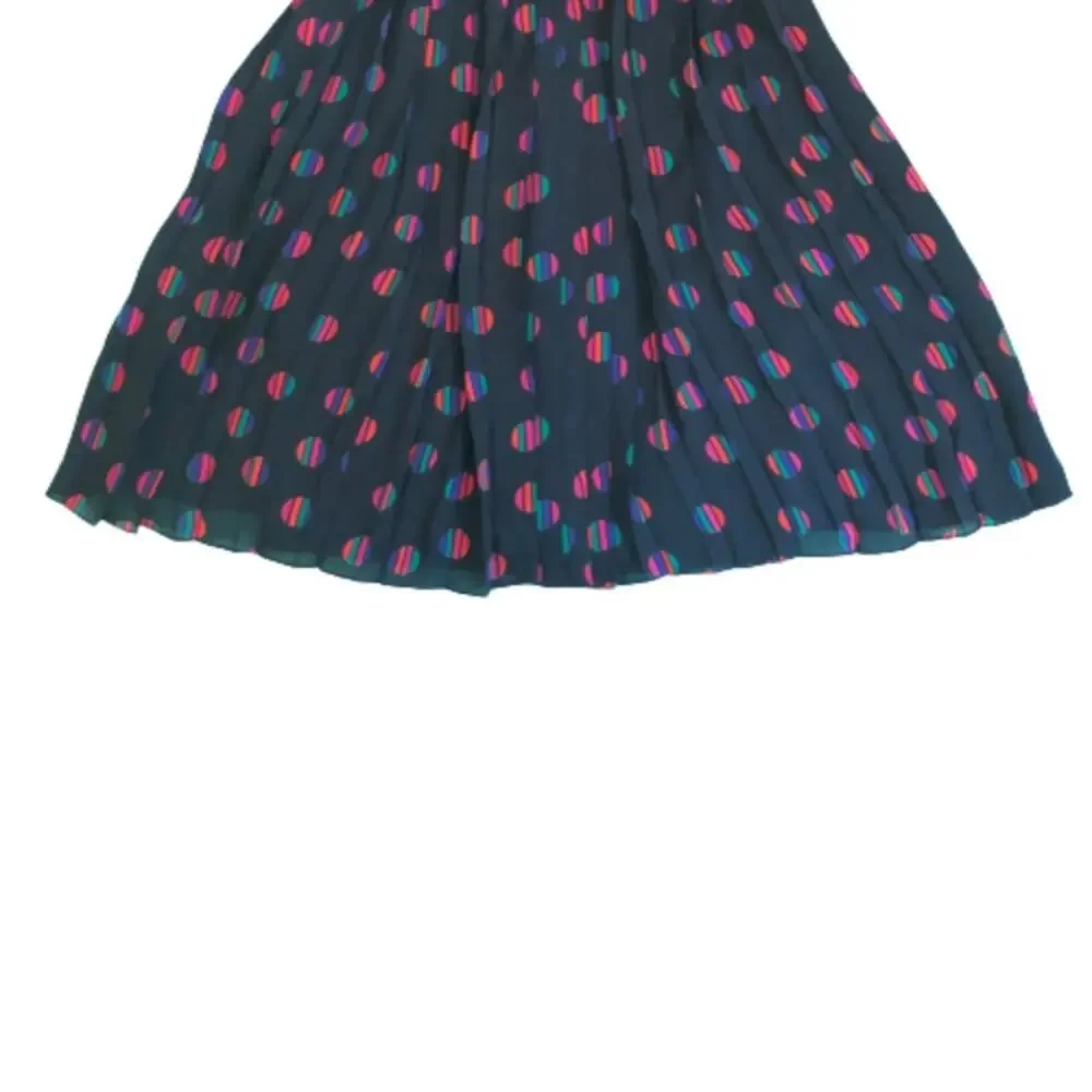 Vintage 70s 80s Polyester Matching Top and Skirt Loose 2 Piece Coord Set Rainbow